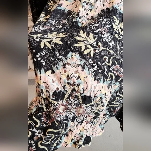 SKY YAMIR ROMPER BACK LACE V NECK WAIST STRAP LONG WING SLEEVES SIZE Medium - Picture 14 of 15